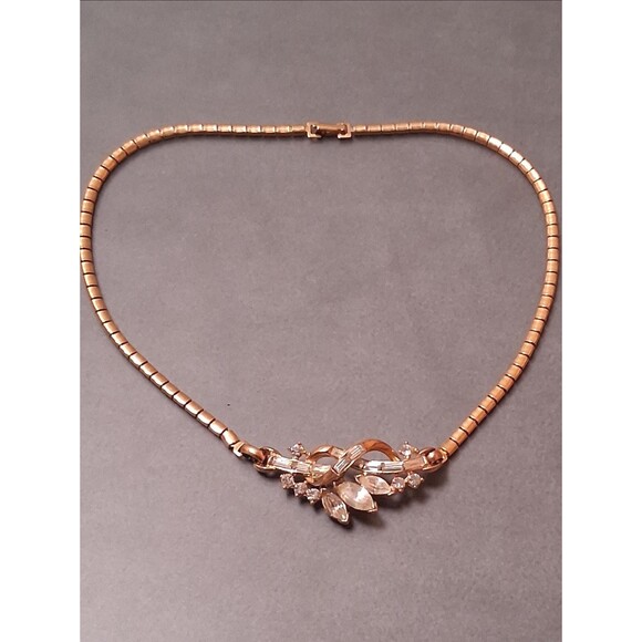 Alfred Philippe Trifari Rhinestone Necklace Pat Pend Vintage - Picture 2 of 6